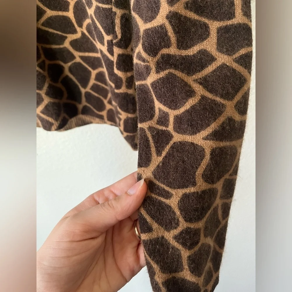 Vintage Causal Corner Giraffe Lambswool & Rabbit Fur Sweater Women Size S - Picture 7 of 13